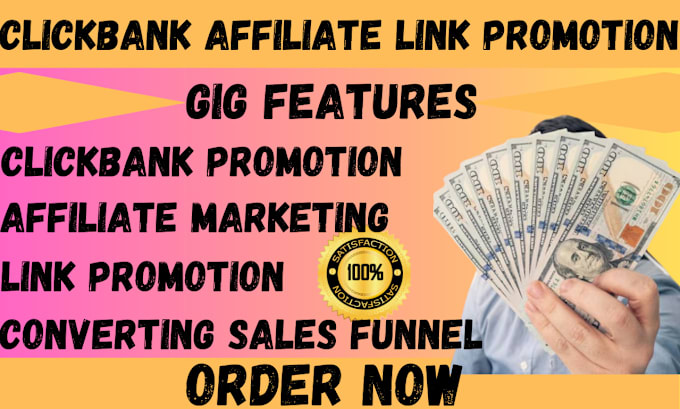 Gig Preview - Clickbank affiliate link promotion affiliate marketing link promotion