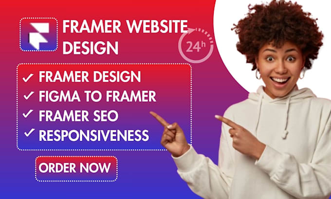 Gig Preview - Framer website design framer landing page framer website redesign