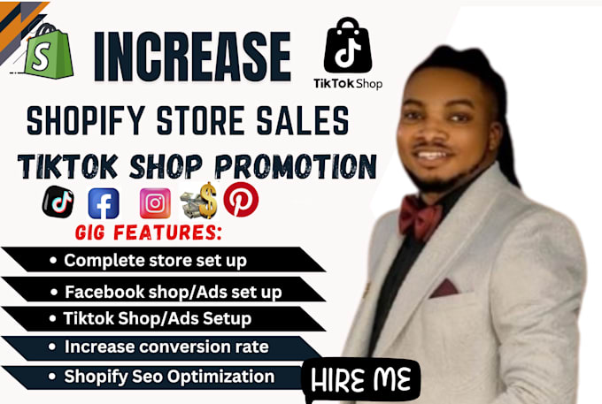 Gig Preview - Boost shopify store sales, tiktok shop ads, shopify marketing, shopify promotion