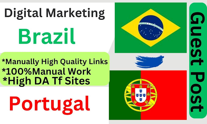 Gig Preview - Do follow backlinks guest post brazil portugal SEO sites