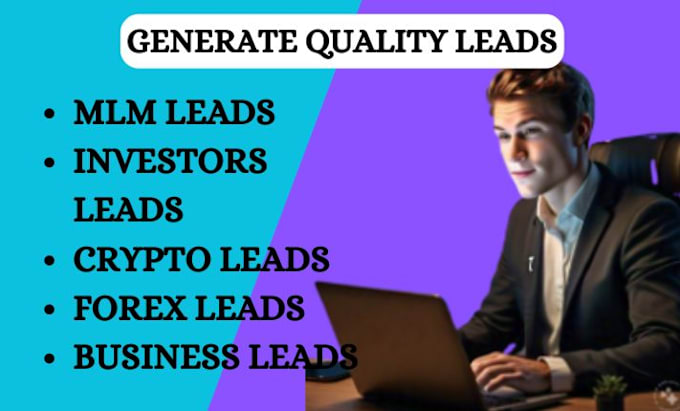 Gig Preview - Provide you fresh forex investors mlm crypto lead for your business