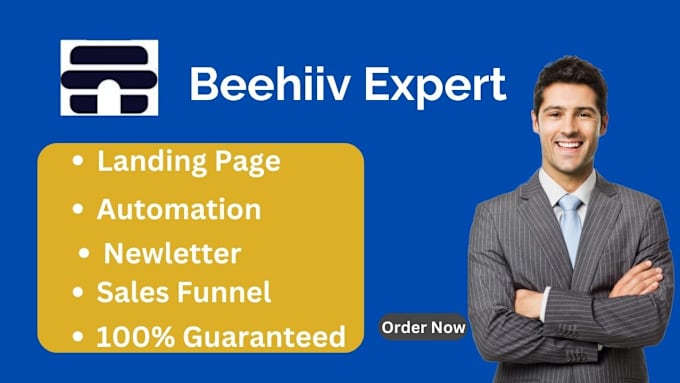 Gig Preview - Be your beehiiv landing page newsletter beehiiv manager beehiiv expert