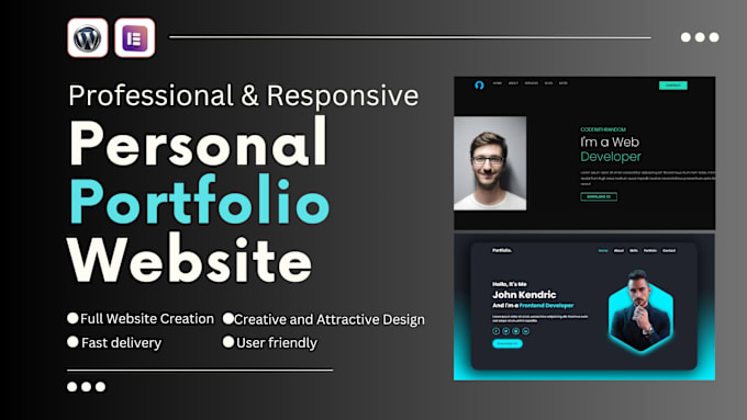 Gig Preview - Create personal portfolio website or landing page