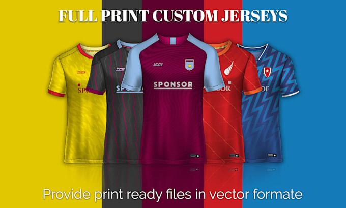 Gig Preview - Design full print sublimation jersey, esports, hoodie, or uniform