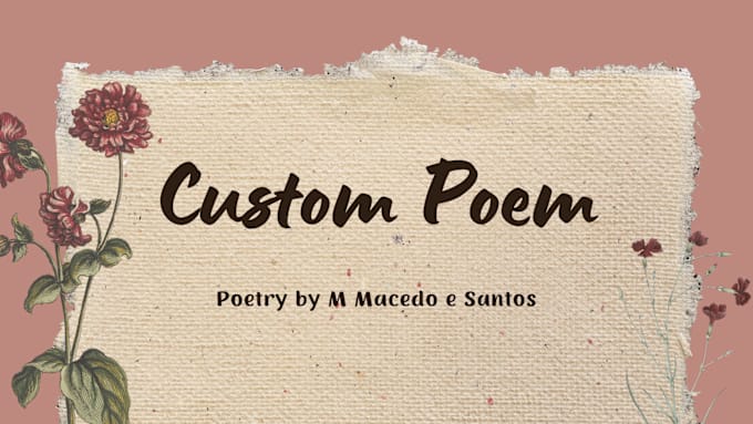 Bestseller - write a custom poem