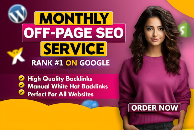 Gig Preview - Complete website monthly off page service via authority dofollow seo backlinks