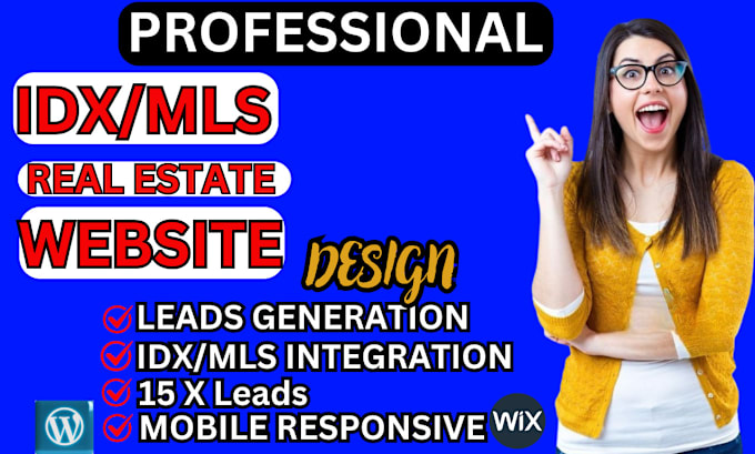 Gig Preview - Design realtor, agent, real estate website in wordpress integrate idx mls