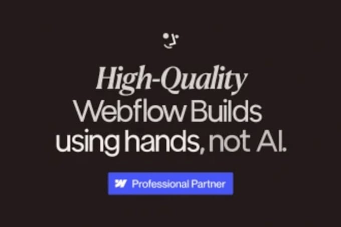 Gig Preview - Do custom webflow website design and redesign