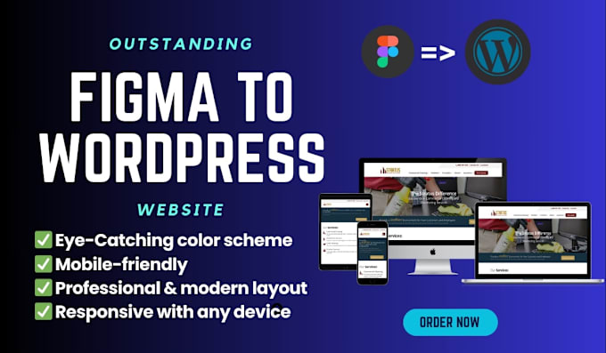 Gig Preview - Convert figma to wordpress website landing page wordpress redesign