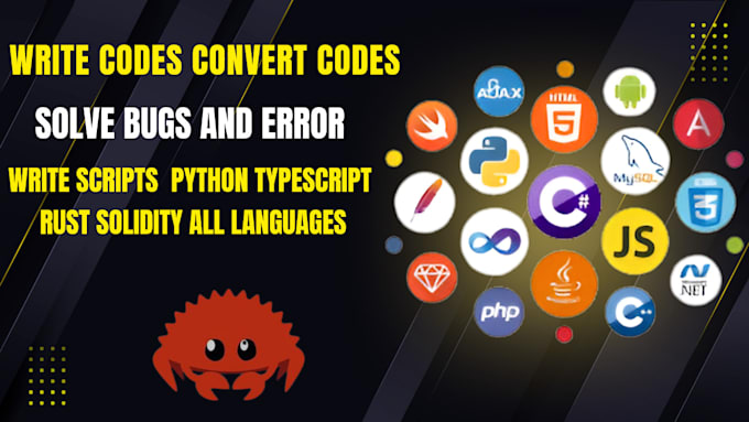 Bestseller - write convert code in javascript solidity rust python script