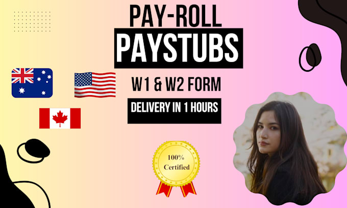 Gig Preview - Do adp paystubs, payroll report, w2 and w3 form