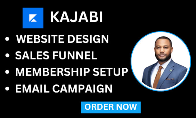 Gig Preview - Design kajabi website landing page design kajabi membership setup checkout page