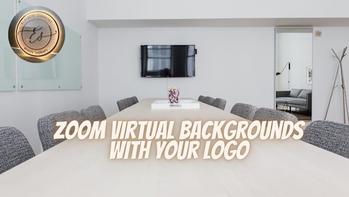 Gig Preview - Design custom zoom virtual background with your logo