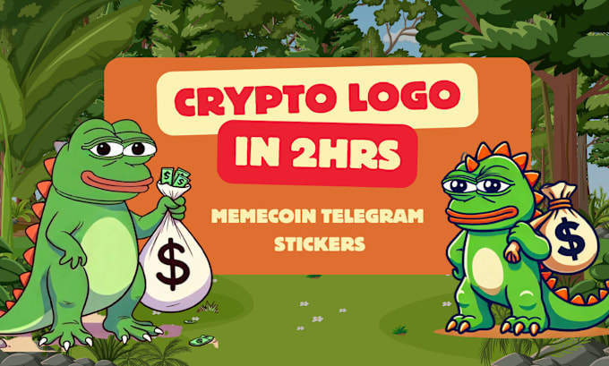 Gig Preview - Draw crypto memecoin logo, animated telegram sticker, meme coin art in pepe