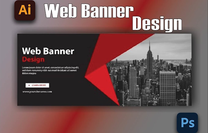 Gig Preview - Design professional website banner, web images social media post and web banner