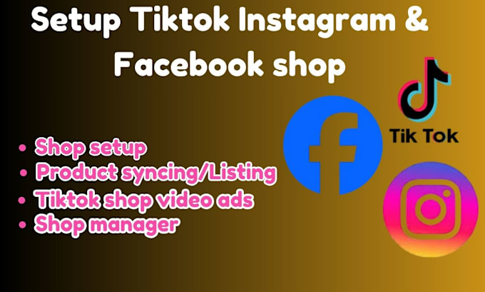 Gig Preview - Do facebook shop tiktok shop and instagram shop set up and management