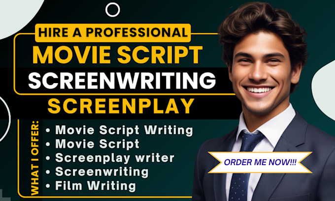 Gig Preview - Write movie script, movie script writing, movie scriptwriter, screenplay writer