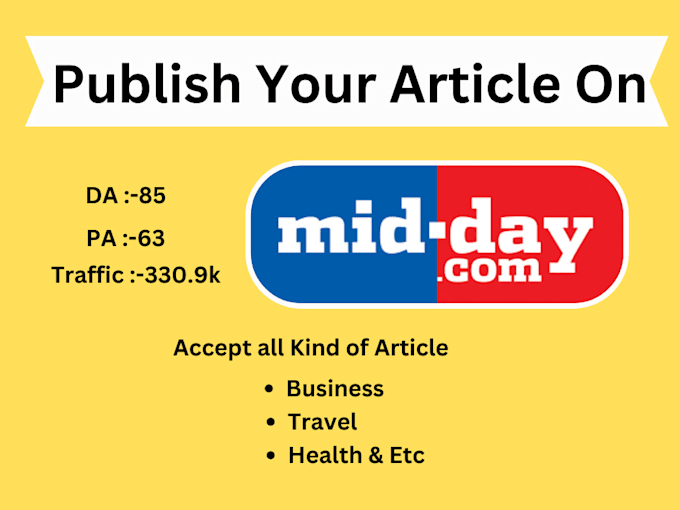 Bestseller - publish your article on midday at low price