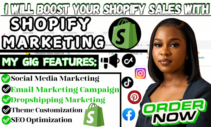 Gig Preview - Do shopify marketing shopify audit shopify cro to boost your shopify store sales