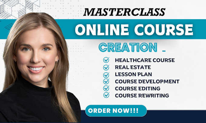 Gig Preview - Create online course content, training manual, lesson plan, udemy video course