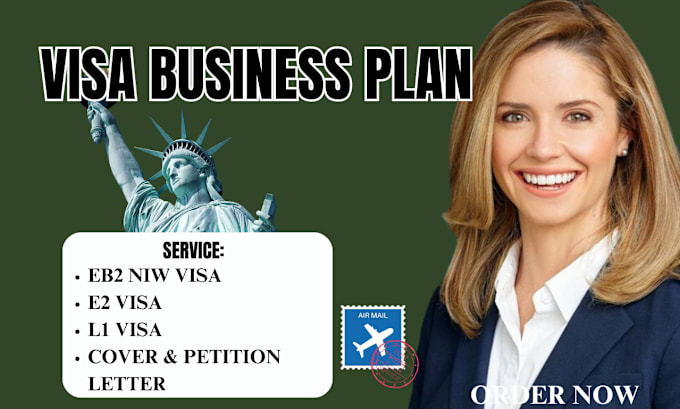 Gig Preview - Write unique business plan petition letter eb2 niw e2 l1 visa