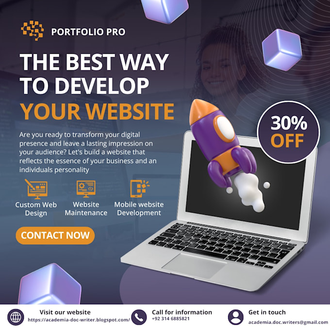 Bestseller - design a portfolio and promotional website for you