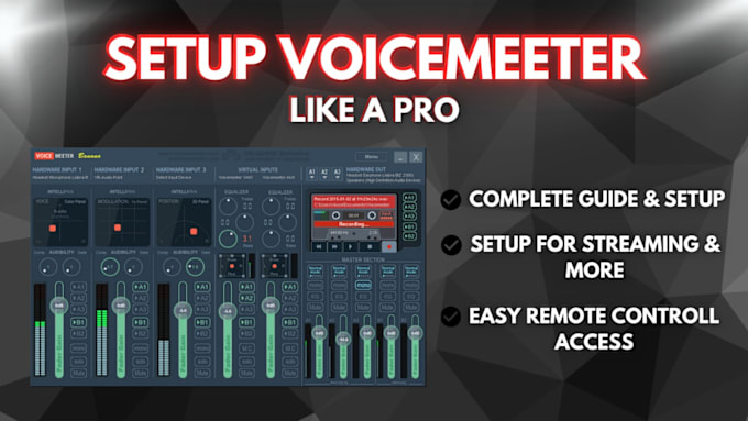 Gig Preview - Setup voicemeeter for audio seperation and dual pc obs