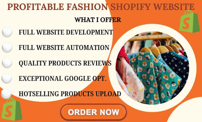 Gig Preview - Setup and manage local and international fashion shopify website