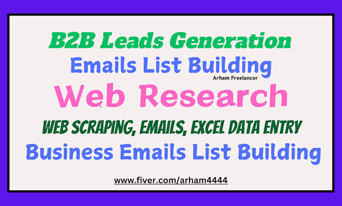 Gig Preview - Do email scraping, emails data collection, websites scraping, b2b email list