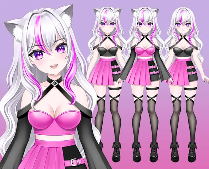 Bestseller - design and rig a high quality live2d model for vtuber