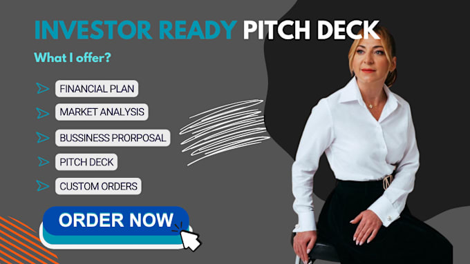 Gig Preview - Create and design your investor ready pitch deck presentation