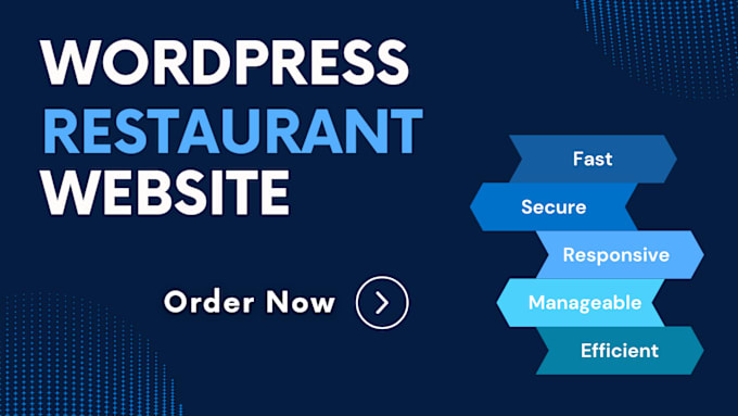 Gig Preview - Wordpress restaurant website app with online food delivery