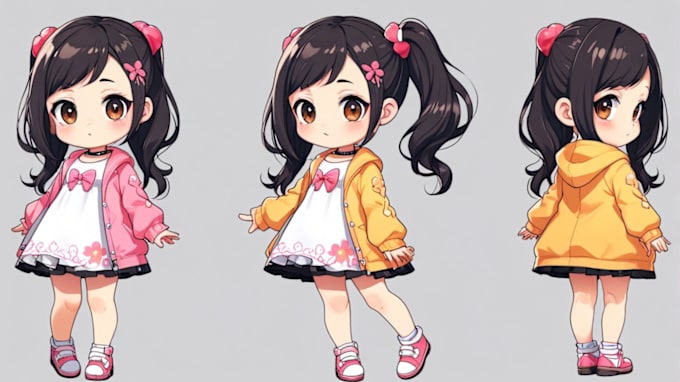 Gig Preview - Draw a cute kawaii chibi character illustration design