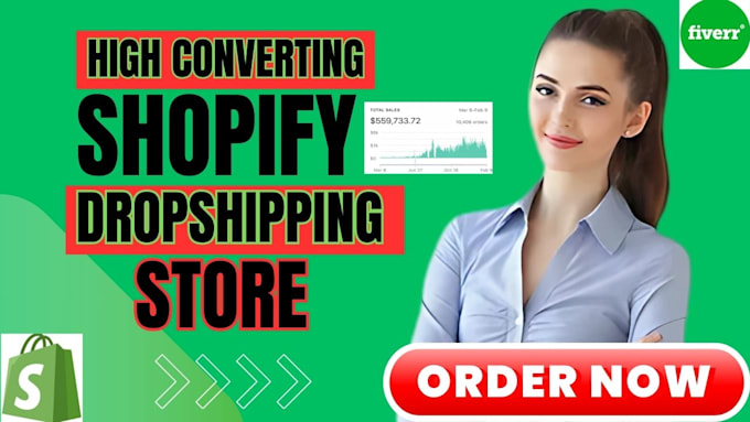 Gig Preview - Setup profitable shopify website,shopify dropshipping store design and redesign