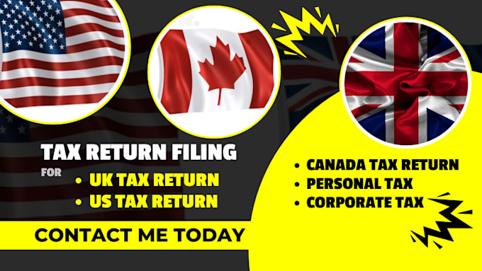 Gig Preview - File UK, USA, canada tax return, file corporation tax return, uk company account