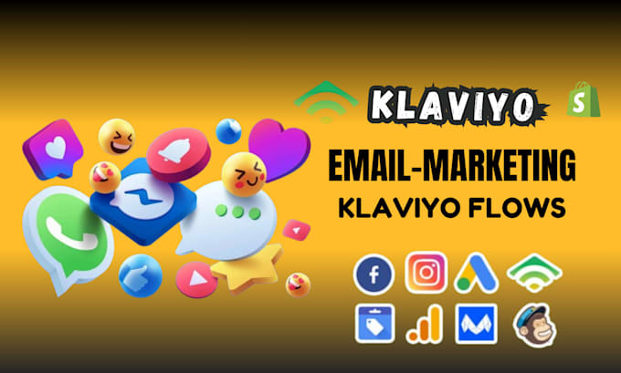 Gig Preview - Do klaviyo template, klaviyo flows, shopify marketing to boost shopify sales