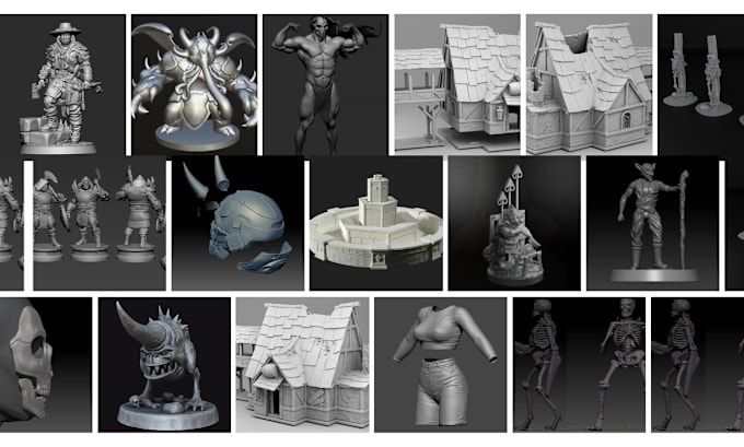 Gig Preview - 3d printable dnd, fantasy or miniatures character stl models