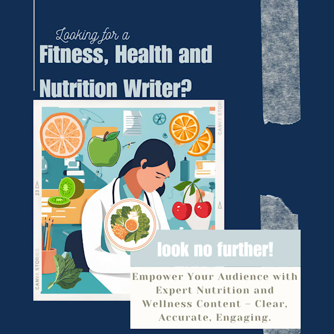 Gig Preview - Craft content for the nutrition and dietetics field