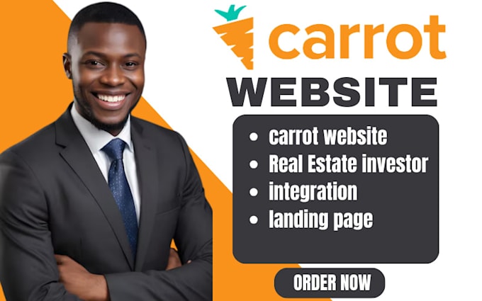 Gig Preview - Design investor carrot website  real estate carrot realtor website