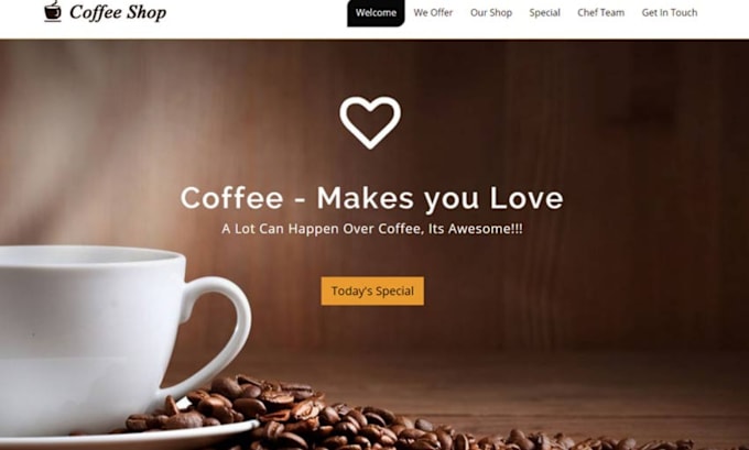 Gig Preview - Design professional coffee shopify store coffee store