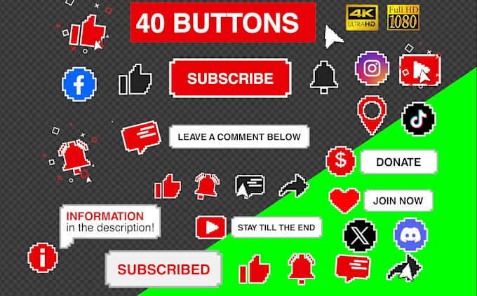 Gig Preview - 40 buttons for youtubers with sound