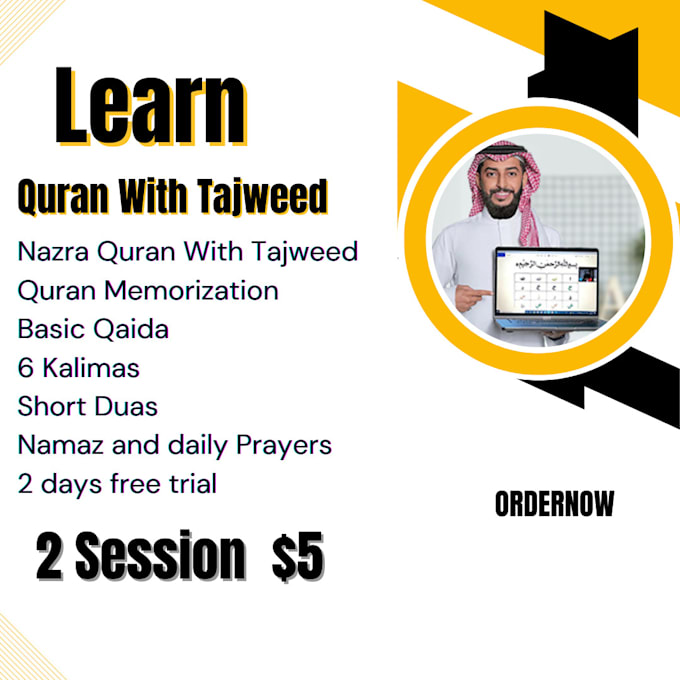 Gig Preview - Tutor holy quran with tajweed