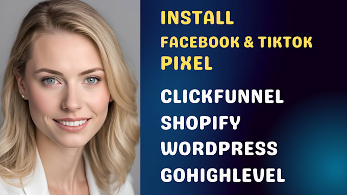 Gig Preview - Setup tiktok facebook pixel on shopify wordpress gohighlevel conversion API