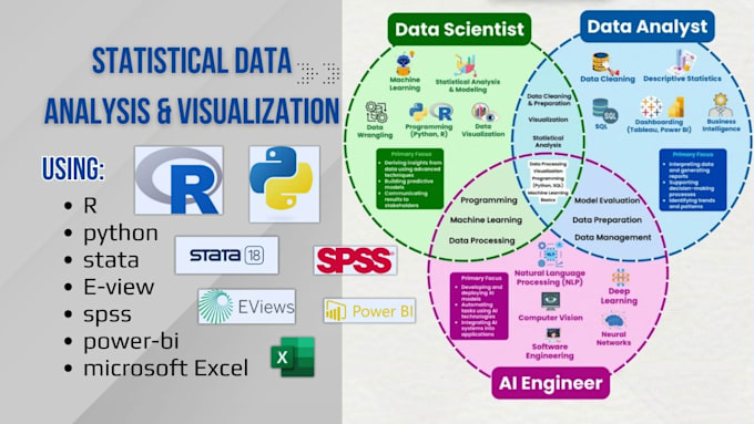 Gig Preview - Do statistical data analysis, data visualization in r studio, python, stata,spss