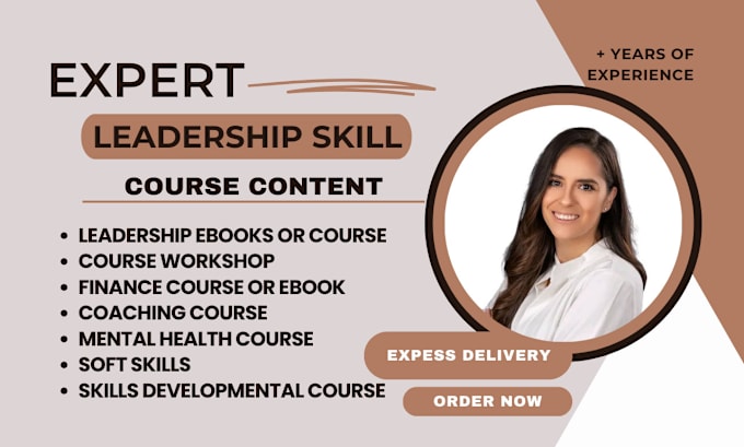 Gig Preview - Create ebook online course leadership ebook medical course skill developmental