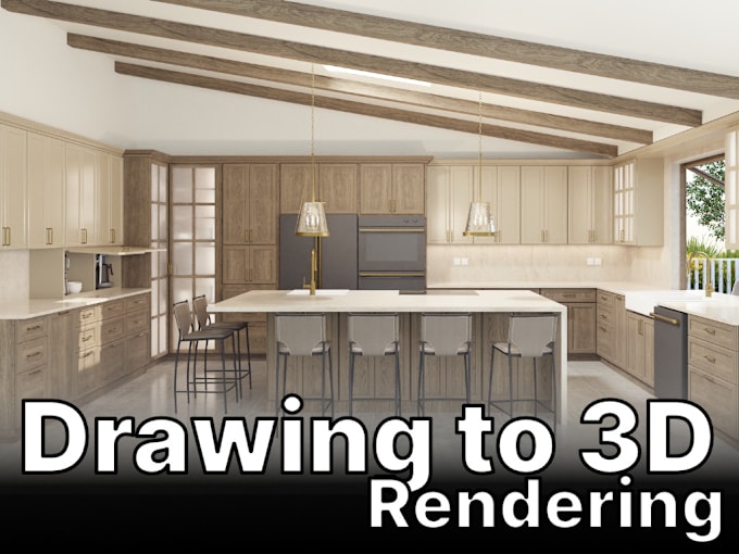 Gig Preview - 3d render your next kitchen renovation or new construction