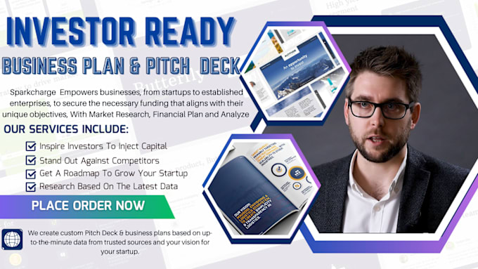 Gig Preview - Prepare an investor ready business plan and pitch deck, marketing and financial