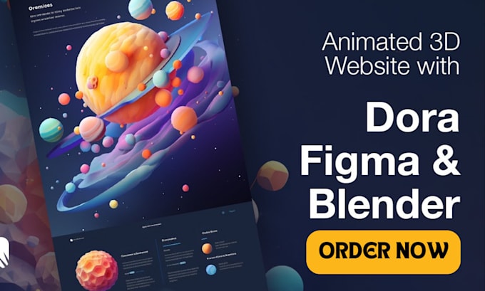 Gig Preview - Design 3d animated webflow website, webflow spline animation scrolling animation