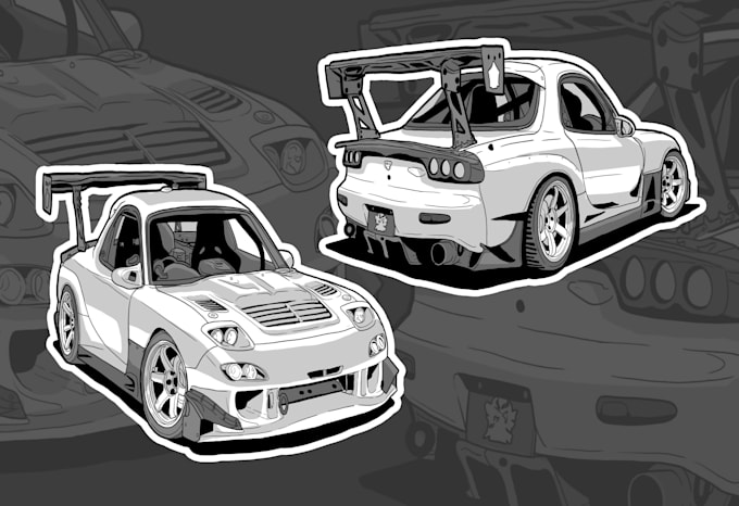 Gig Preview - Make your car cartoon into a funny car