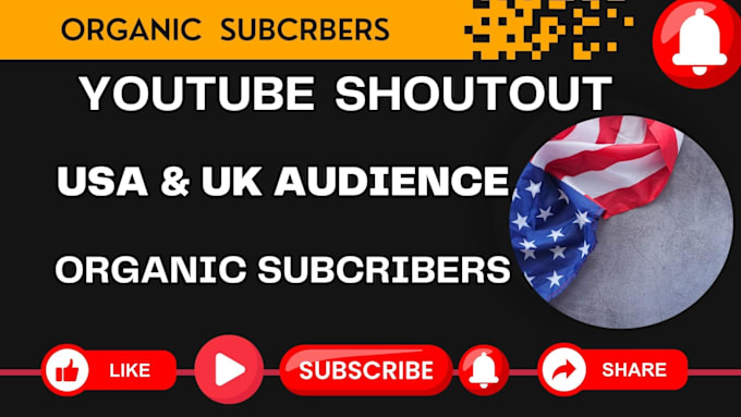 Gig Preview - Do USA youtube shoutout channel promotion, gain  organic subscribers, engagement